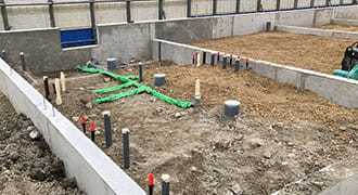 大阪府　介護施設　厨房埋設工事